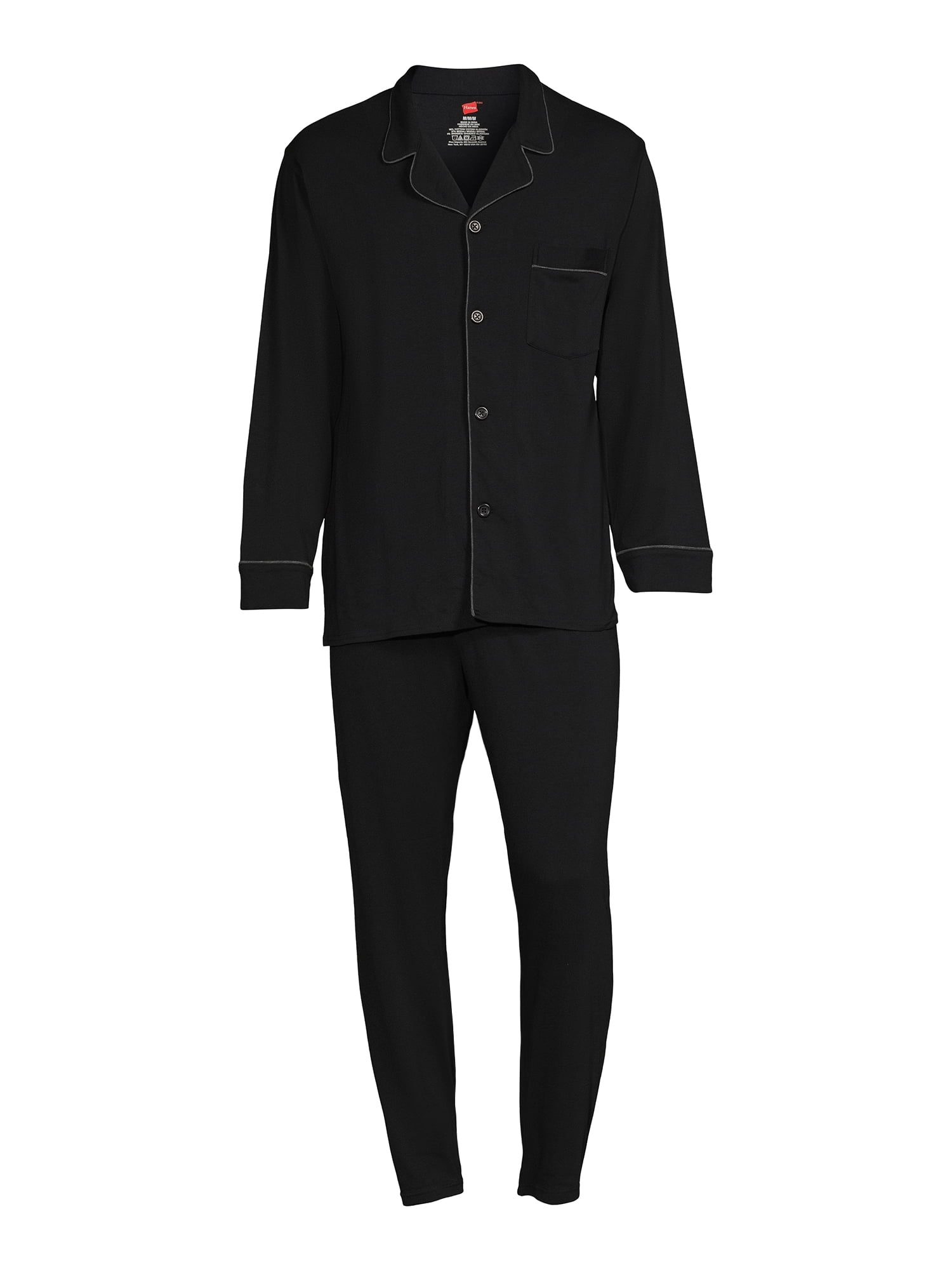 Hanes Men’s Ultrasoft Breathable Cotton Modal Stretch Knit Pajama Set, 2-Piece, Sizes S-5XL