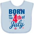 thumbnail image 3 of Inktastic Born on the 4th of July Boys or Girls Baby Bib, 3 of 4