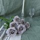 thumbnail image 5 of Lvefit 12 Rosas Artificiales De Rosas Grises Con Tallo Largo, Ramo De Rosas De Seda Para Bodas, Despedidas De Soltera, Fiestas, Decoración Del Hogar, 5 of 5