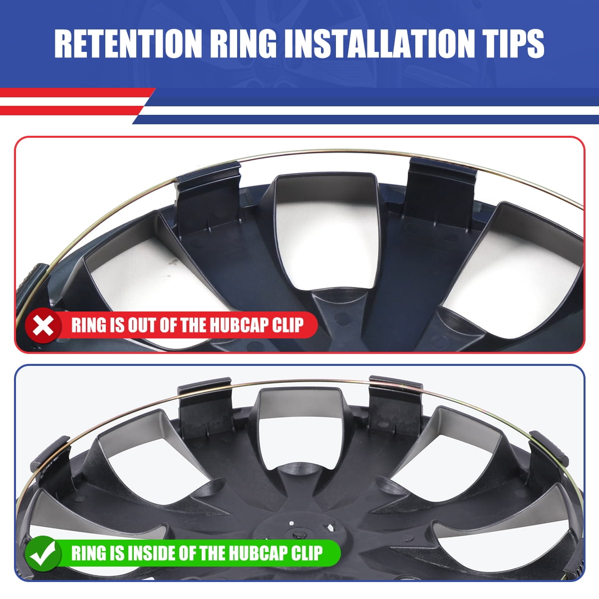 (Set of 4) 16" Hubcap Wheel Rim Cover for Nissan Altima Sedan 2013 2014 2015 2016 2017 2018,Compatible with Steel Wheels,Snap on Hub Caps Replacement,PP Material,Black Lacquer & Blue Lacquer