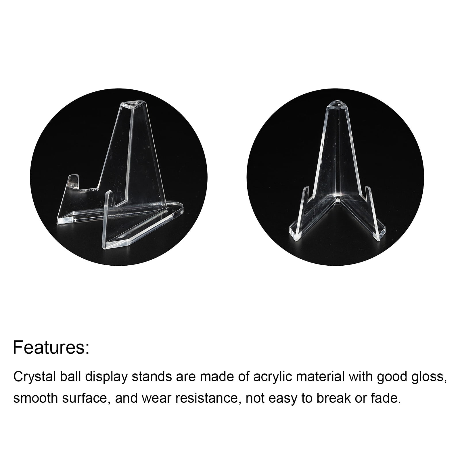 Unique Bargains 12pcs Acrylic Stand Displays Base Easel Transparent 2.95" x 2.36" x 2.36"