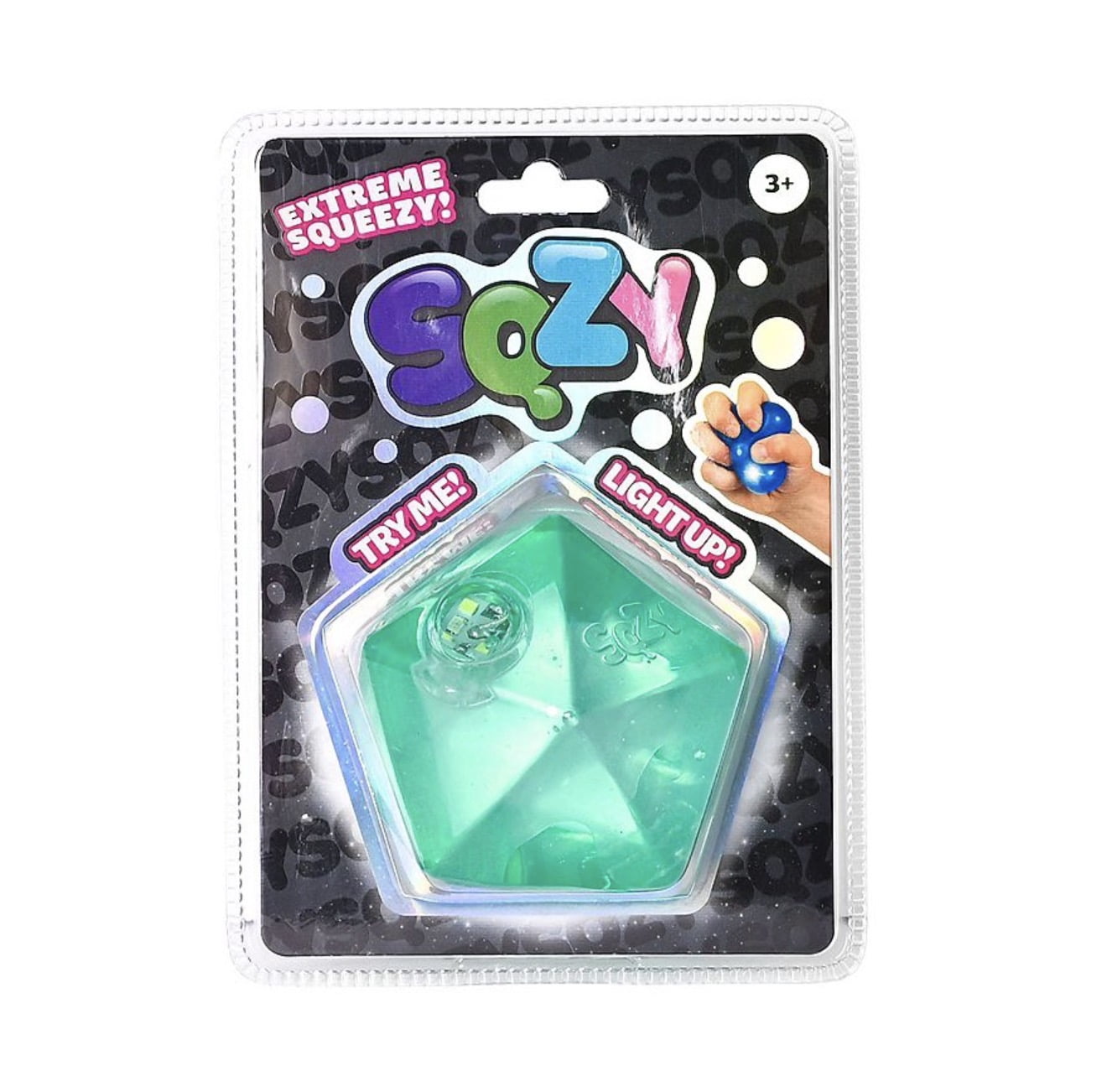 Sunny days Sqzy Light Up Squishy Gel Crystal Massage Ball stress relief (ONE RANDOM COLOR)
