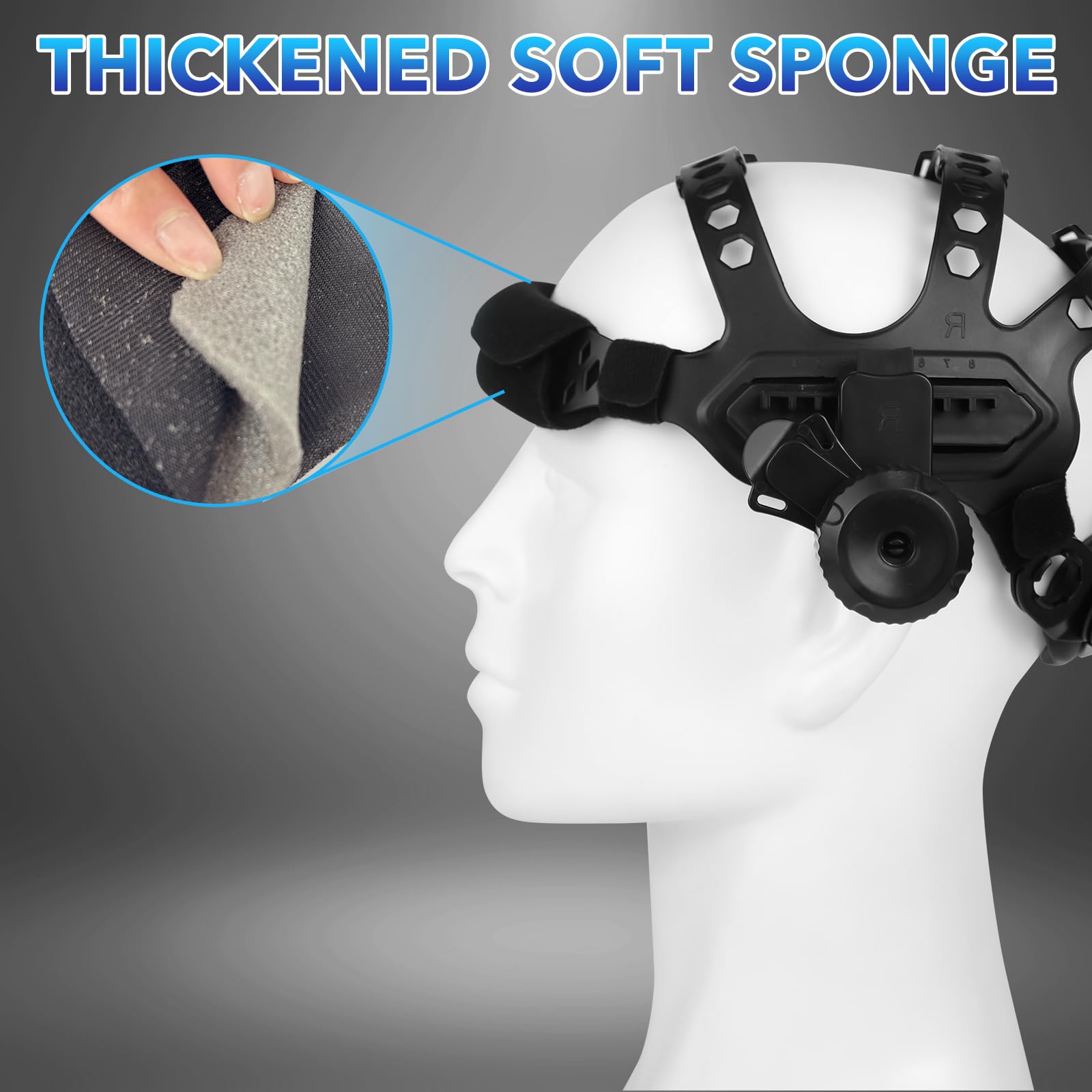 TRQWH Welding Helmet Headgear - Welding Hood Headgear Replacement Head gear Welding Helmet Accessories with Sweatband for Square Hole Helmet (square hole)