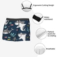 thumbnail image 3 of Balery Friendly Smiling Sharks Calzoncillos bóxer para hombre, ropa interior de algodón suave y transpirable con cinturilla de nailon-Medium, 3 of 5
