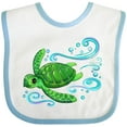thumbnail image 3 of Inktastic Sea Turtle Swimming Boys or Girls Baby Bib, 3 of 4