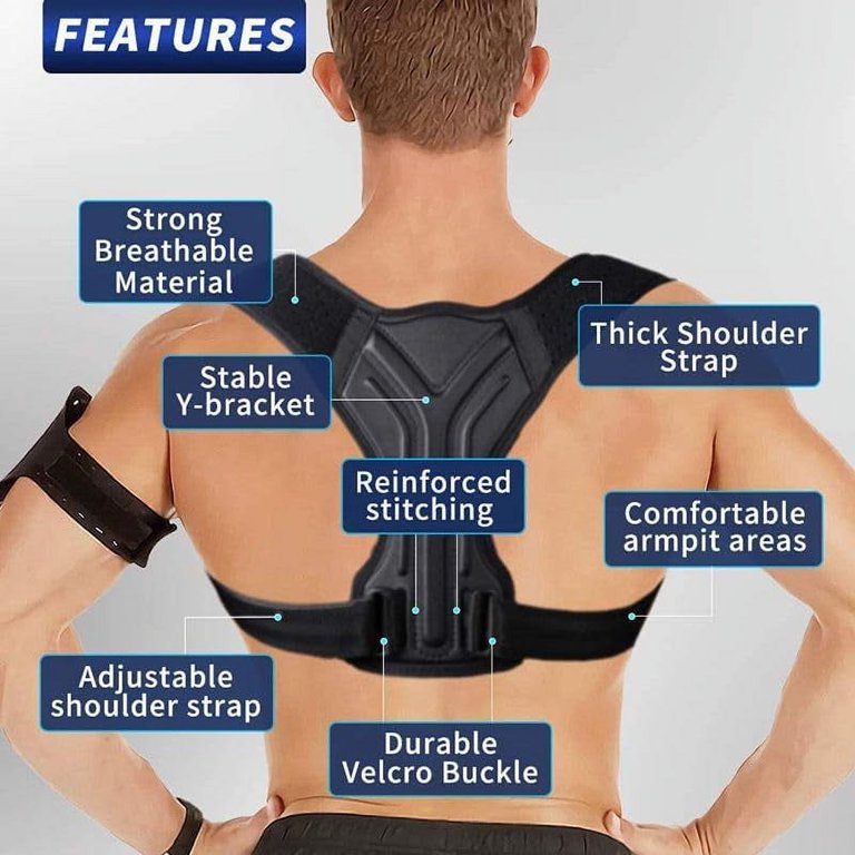 SNUSIM Posture Corrector Brace For Upper Back & Neck - Breathable Support For Men & Women