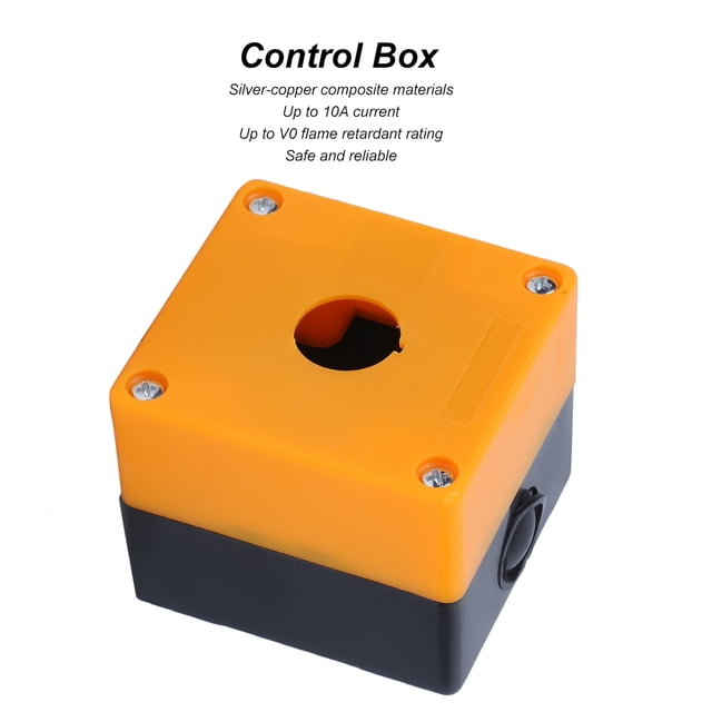 Caja de control de interruptor de parada de emergencia ANGGREK BX1-22 amarillo 5 piezas impermeable