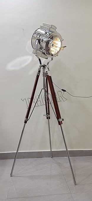Thor Instruments 65" Nautical Chrome Spotlight Floor Lamps
