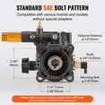 thumbnail image 4 of VEVOR Pressure Washer Pump, 3/4" Shaft Horizontal, 3500 PSI, 2.5GPM, Replacement Power Washer Pumps Kit with 5 Nozzles, Hardware and Siphon Tube, Compatible with Simpson, Honda, Troy-Bilt, Generac, 4 of 9