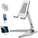 thumbnail image 1 of Soporte ajustable para teléfono celular, soporte de escritorio de aluminio para teléfono móvil, base antideslizante y puerto de carga, compatible con iPhone, Samsung, todos los teléfonos inteligentes, 1 of 7