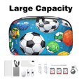 thumbnail image 3 of Football USB Organizer | Hard Drive Cases | Charge Cord Organizer | Travel Cord Organizer Case - Oxford Cloth Waterproof Digital Storage Bag 5.9x9.44x3.14 in, 3 of 6