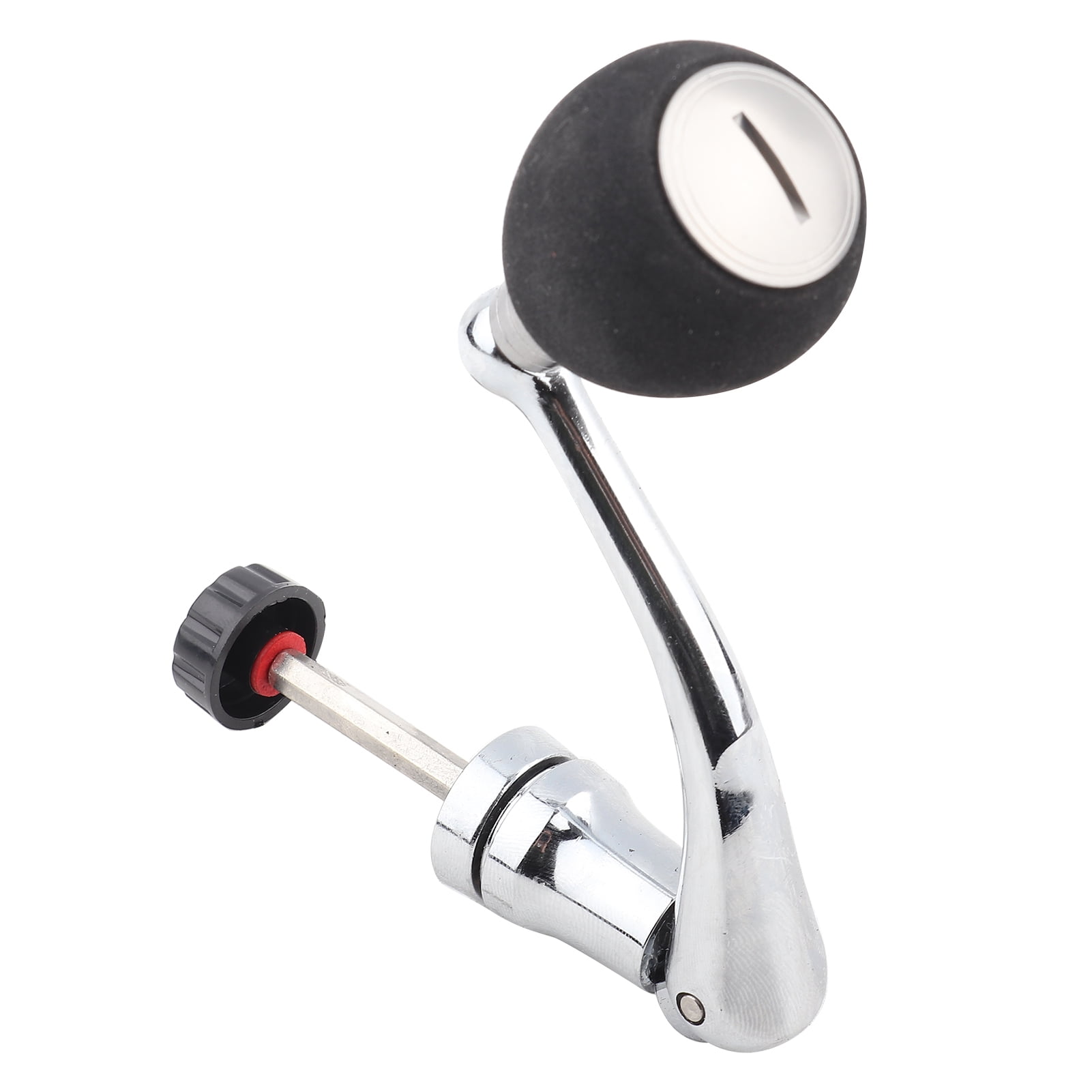Premium Metal Reel Replacement Power Handle Grip with EVA Knob Ambidextrous Spinning Fishing Accessory Silver Large