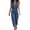 Blue, variant on Women's Sleeveless Jumpsuit, Zipper Front Lapel Collar Cargo Romper with Pockets, Street Style One-Piece for Casual Urban Outfits-Blue