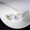 thumbnail image 4 of YAFEINI Bow Pearl Earrings 925 Sterling Silver Bow Stud Earrings Freshwater Pearl Earrings Bow Jewelry for Women Mom, 4 of 7