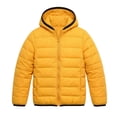 thumbnail image 3 of Cethrio Boys Puffer Jackets, Warm Long Sleeve School Zip up Winter Outerwear with Pockets Yellow Size 9-10T, 3 of 5