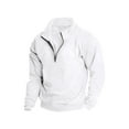 thumbnail image 1 of UKAP Chandails en Molleton pour Hommes Col Rond Pull Molletonné Décontracté Top d'Hiver Blanc m, 1 of 4