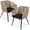Natural/Black, variant on Best Choice Products Set of 2 Indoor Outdoor Patio Dining Chairs Woven Wicker Seating Set 250lb Capacity - Natural/Ivory