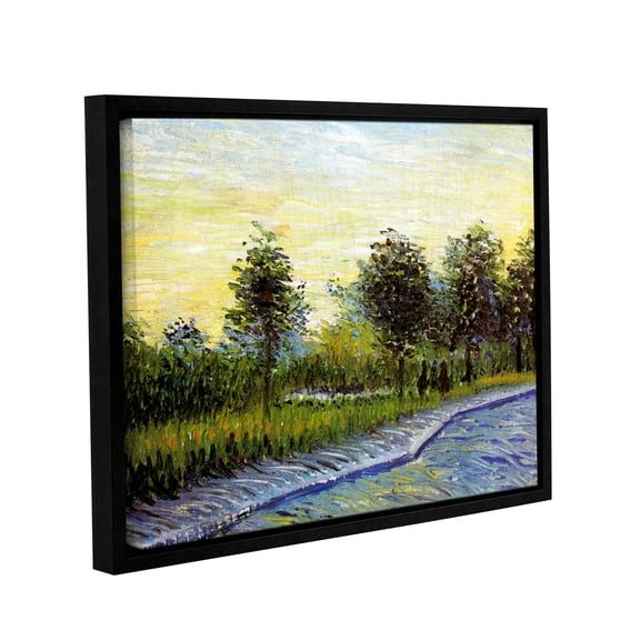 Lane in Voyer d'Argensom Park at Asnieres Gallery Wrapped Floater-framed Canvas