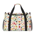 thumbnail image 1 of Fotbe Crabs Shrimps Bolsa de Viaje con Estampado, Bolsa de Fin de Semana para Mujer con Compartimento para Zapatos, Bolsa de Gimnasio con Bolsillo Húmedo, 1 of 7