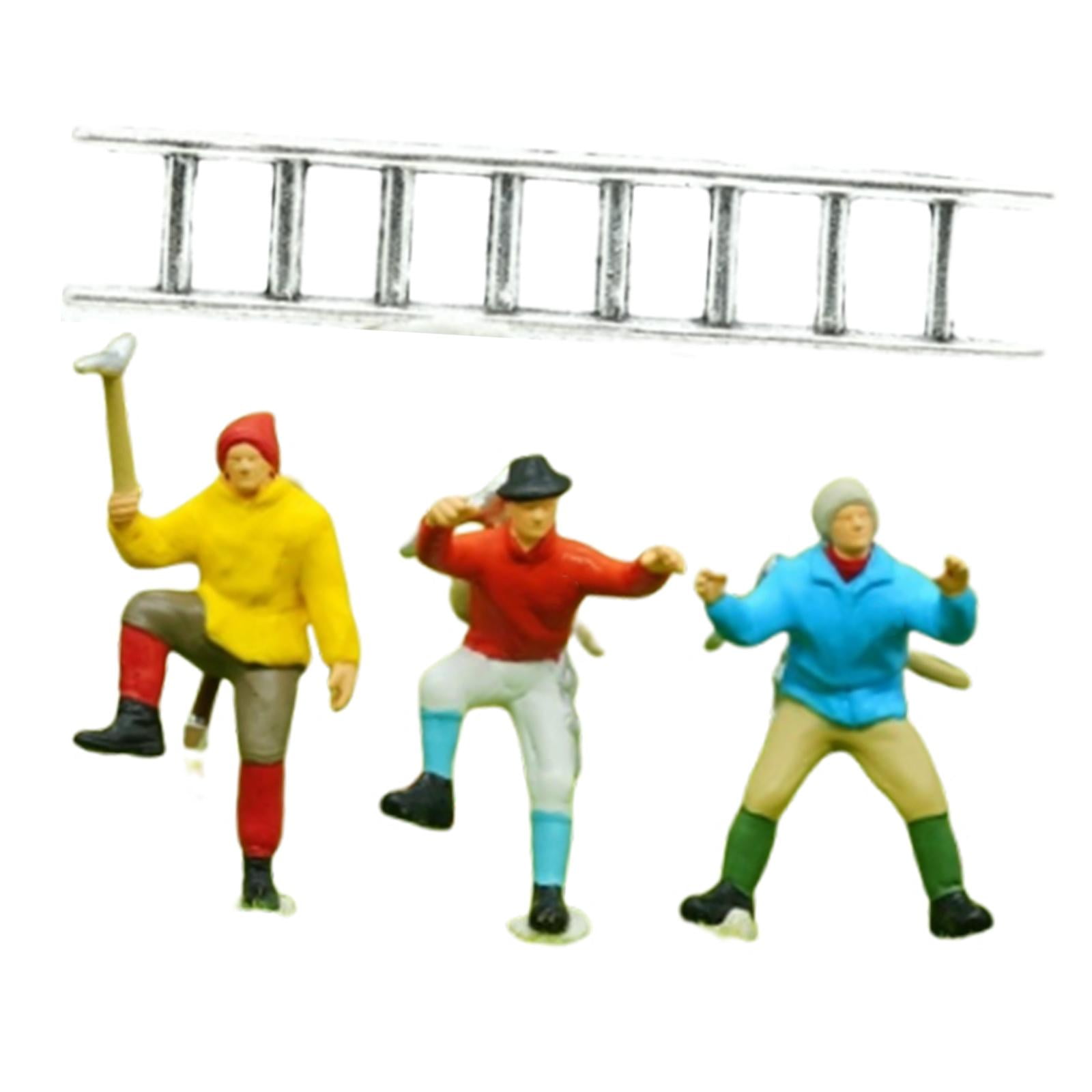 LeeQinersw 3 Pieces 1/64 Miniature Figures Mountain Climbing Ornaments for Collectibles