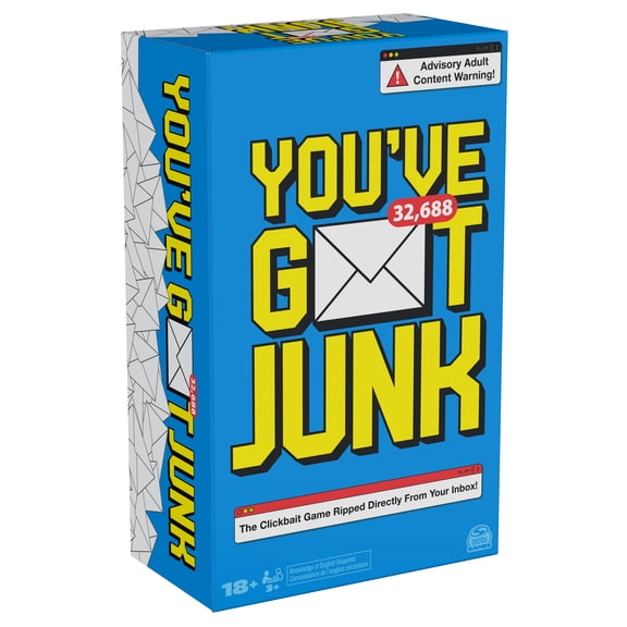Spin Master Games, Youve Got Junk - The Hilarious Spam-Filled Party Game, Adult Email Subject Line Cards for Friendsgiving, Galentine's Day, Bachelorette Party, Adults, 3-10 Players, for Ages 18 & U