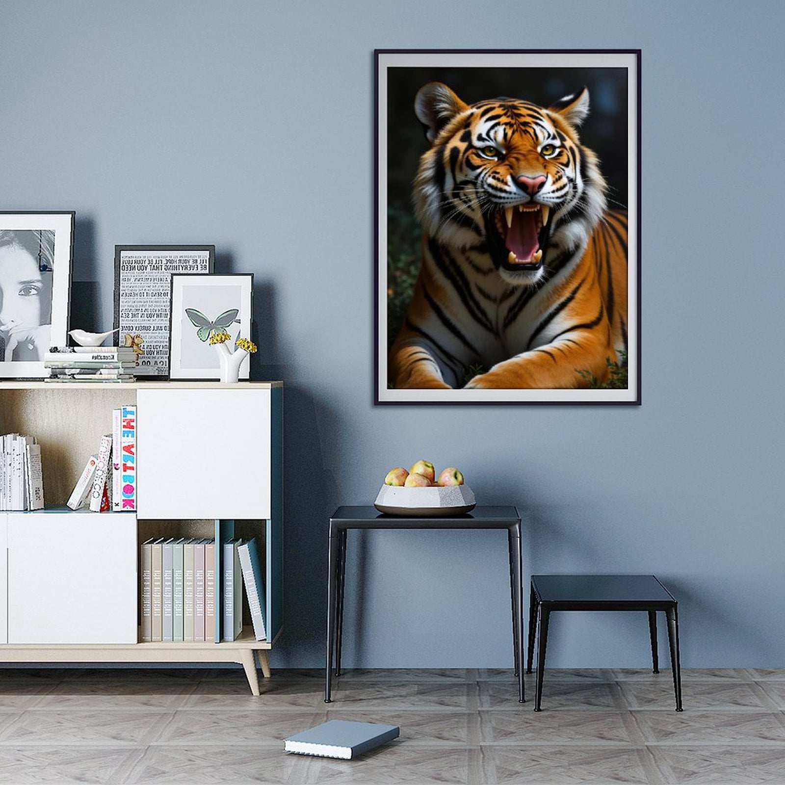 Diamond Art Kits for Adults - 5d Roaring Tiger In Jungle Majesty Diamond Painting for Adults, Diamond Art for Adults Beginners, Diamond Painting Kits for Adults for Home Wall Decor