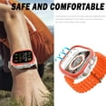 thumbnail image 5 of Compatible for Apple Watch Case 44mm Series 6/5/4/SE, Crystal Shockproof Ultra-Thin Hard PC Bumper Case All-Around Edge Protective Cover Frame[NO Screen Protector] for iWatch Accessories,Orange, 5 of 6