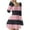 Pink, variant on Ltctricy Women's Mini Dress Long Sleeve Scoop Neck Color Block Ribbed Knit Bodycon Dresses Casual Short Dresses(Yellow,X-Large)
