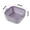 thumbnail image 6 of Double Layer Drains Basket With Cover, Kitchen Fruit And Vegetable Basket Household Portable Vegetable Washing Basin Multi-Purpose Picnic Basket For Food Washing Storage And Daily Cooking Preparation, 6 of 6