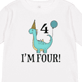 thumbnail image 4 of Inktastic 4th Birthday Dinosaur Party 4 Year Old Boys or Girls Long Sleeve Toddler T-Shirt, 4 of 5