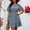 *Gray, variant on ClodeEU Women's Plus Size Polka Dot Print Crew Neck Puff Sleeve Tiered Dress with Elastic Waist ,Casual Summer Midi Dress Beige,Women's Plus L
