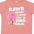 thumbnail image 4 of Inktastic Rawr Means I Love You in Dinosaur Valentine in Pink Girls Toddler T-Shirt, 4 of 5