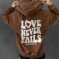 thumbnail image 2 of YOTMKGDO Hoodie Womens Sweatshirt Love Never Fails Hoodie for Women Oversized Boyfriend Hooded Sweatshirts Casual Womens Fall Fashion 2024, Sizes S-XXL, 2 of 6
