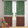 thumbnail image 5 of Blackout Kids Curtains,Green and Brown Football Stitch Pattern Childrens Insulated Curtains Set Of 2,Bedroom Essentials,Toddler Room Decor 42"x84", 5 of 5