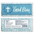 thumbnail image 2 of Big Dot of Happiness Blue Elegant Cross - Candy Bar Wrapper Boy Religious Party Favors - Set of 24, 2 of 4