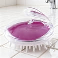 thumbnail image 4 of M Buder Soft Tooth Hair Scalp Massager Shampoo Brush, Transparent Shower Scrubber, Ergonomic Handheld Head Scalp Massage Tool for Men and Women, Enhances Circulation and Removes Dandruff (Purple), 4 of 9