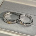 thumbnail image 3 of Anillo de pareja de crepúsculo de plata esterlina S925 Sol y luna para hombres y mujeres, par de anillos de pareja de celebridades de Internet de estilo Mori simple, anillo abierto, regalo, 3 of 5