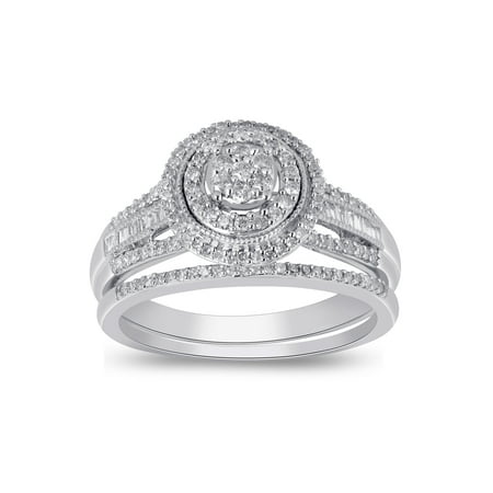 10k White Gold Forever Bride 1/2cttw Round Engagement Ring