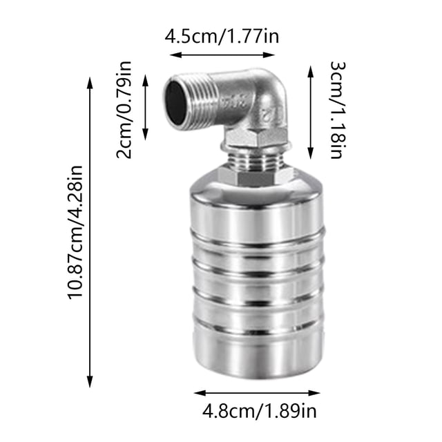 JJKBVCLO 304 Stainless Steel Fully Automatic Water Level Control Float 2024 New Auto Shut Off Mini Float Automatic Water Level Controller For Water Tank