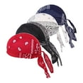 thumbnail image 1 of 4 Pcs Foulard en Coton Doux pour Hommes, Couvre-Chef pour Chimiothérapie et Cancer, 1 of 8