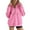 Bright pink, variant on Women's Half Zip Sweatshirts Fleece Stand Collar Long Sleeve Thumb Hole Oversized Pullovers with Pockets