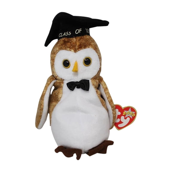 Ty Beanie Baby: Wisest the Owl - Graduation 2000 | Stuffed Animal | MWMT
