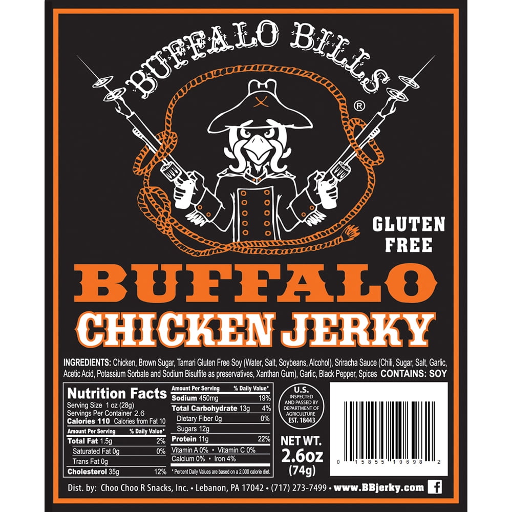 Buffalo Bills Buffalo Chicken Jerky 2.6oz Packs (4 packs of chicken jerky)
