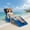 Blue, variant on Wisykoke Chaise Lounge Chair Outdoor, 5-Position Adjustable Sun Tanning Chair with Carrying Handle and Side Pocket, Folding Bed Cot with Removable Pillow for Garden, Beach, Patio, Pool