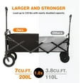 thumbnail image 3 of Chariot Robuste Pivotant Pliable Utilitaire d'Extérieur pour Jardin et Plage Noir, 3 of 5