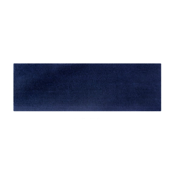 Better Trends Long Runner Bathroom Rug Extra Soft Non-Slip Bath Mat Water Absorbent 100% Polyester Machine Washable Mat 20" x 60" Micro Plush Collection - Navy