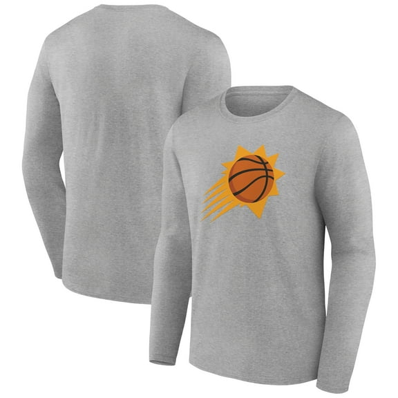 Men's Gray Phoenix Suns Alternate Logo Long Sleeve T-Shirt
