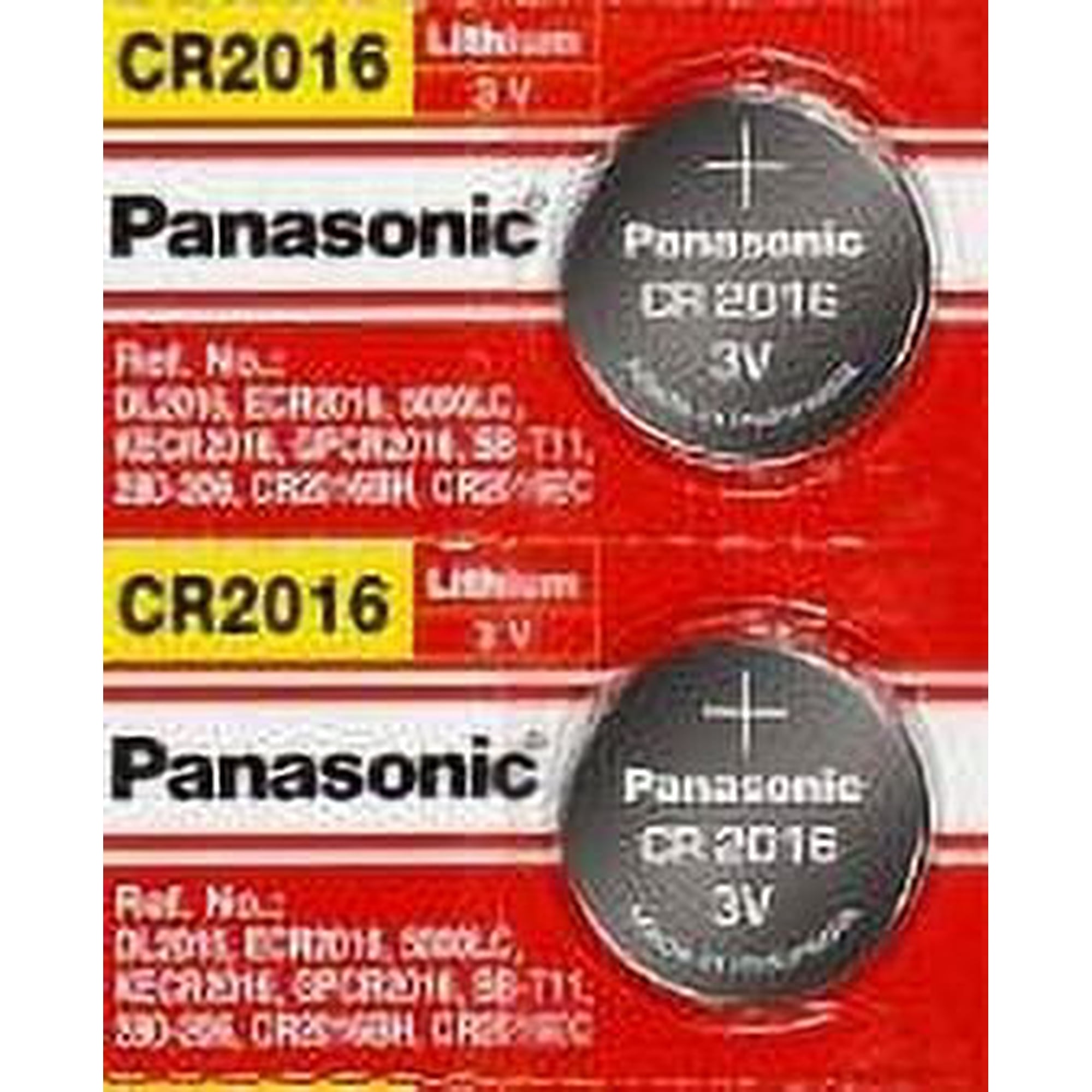 Panasonic CR2016 3V Lithium Coin Battery - 2 Pack + FREE SHIPPING!