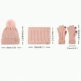 thumbnail image 3 of Karoyedx Boys Scarves Winter Kids Winter Hat Gloves Scarf Set Girls Toddler Children Hats With Pom Knit Neck Warmer Gaiter Mittens Fleece Lined Set Hot Pink Size,One Size, 3 of 3