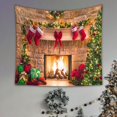 thumbnail image 1 of Fondo de chimenea de Navidad, tela de fondo de Navidad, accesorios de estudio fotográfico, tapiz de Navidad portátil para decoración del hogar y , 200cmx150cm CUTICAT Tapiz colgante, 1 of 8